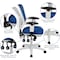 Flash Furniture Office Chair, Mesh, Blue Mesh/White Frame HL-0001-WH-BLUE-GG - alternate 7